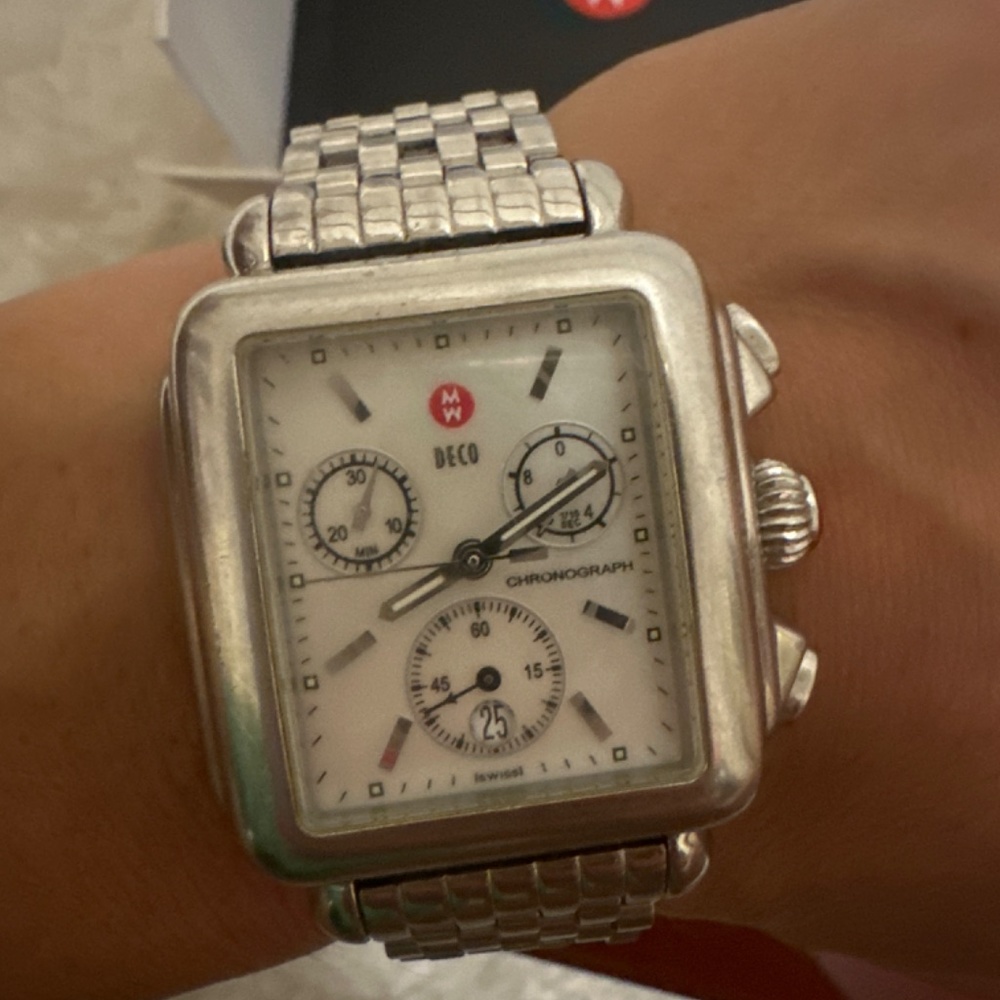 Michele Deco Rectangular Watch - image 4